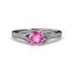 3 - Grianne Signature Pink Sapphire and Diamond Engagement Ring 