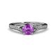 3 - Grianne Signature Amethyst and Diamond Engagement Ring 