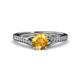 3 - Grianne Signature Citrine and Diamond Engagement Ring 