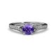 3 - Grianne Signature Iolite and Diamond Engagement Ring 