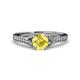 3 - Grianne Signature Yellow Sapphire and Diamond Engagement Ring 
