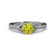 3 - Grianne Signature Yellow and White Diamond Engagement Ring 