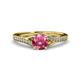 3 - Grianne Signature Pink Tourmaline and Diamond Engagement Ring 
