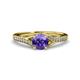 3 - Grianne Signature Iolite and Diamond Engagement Ring 
