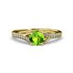 3 - Grianne Signature Peridot and Diamond Engagement Ring 