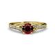 3 - Grianne Signature Red Garnet and Diamond Engagement Ring 