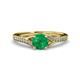 3 - Grianne Signature Emerald and Diamond Engagement Ring 