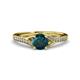 3 - Grianne Signature London Blue Topaz and Diamond Engagement Ring 