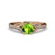 3 - Grianne Signature Peridot and Diamond Engagement Ring 