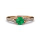 3 - Grianne Signature Emerald and Diamond Engagement Ring 