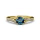 3 - Grianne Signature Blue and White Diamond Engagement Ring 