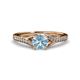 3 - Grianne Signature Aquamarine and Diamond Engagement Ring 