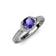 4 - Analia Signature Iolite and Diamond Engagement Ring 