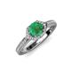 4 - Analia Signature Emerald and Diamond Engagement Ring 