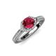 4 - Analia Signature Ruby and Diamond Engagement Ring 