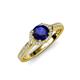 4 - Analia Signature Blue Sapphire and Diamond Engagement Ring 