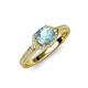 4 - Analia Signature Aquamarine and Diamond Engagement Ring 