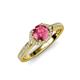 4 - Analia Signature Pink Tourmaline and Diamond Engagement Ring 