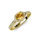 4 - Analia Signature Citrine and Diamond Engagement Ring 