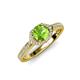 4 - Analia Signature Peridot and Diamond Engagement Ring 