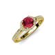 4 - Analia Signature Ruby and Diamond Engagement Ring 