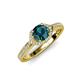 4 - Analia Signature Blue and White Diamond Engagement Ring 