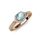 4 - Analia Signature Aquamarine and Diamond Engagement Ring 