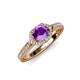 4 - Analia Signature Amethyst and Diamond Engagement Ring 