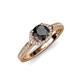 4 - Analia Signature Black and White Diamond Engagement Ring 