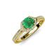 4 - Analia Signature Emerald and Diamond Engagement Ring 