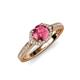 4 - Analia Signature Pink Tourmaline and Diamond Engagement Ring 