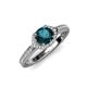 4 - Analia Signature London Blue Topaz and Diamond Engagement Ring 