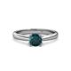 3 - Alaya Signature 6.50 mm Round London Blue Topaz 8 Prong Solitaire Engagement Ring 