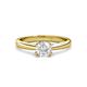 3 - Alaya Signature 6.00 mm Round White Sapphire 8 Prong Solitaire Engagement Ring 