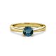 3 - Alaya Signature 6.00 mm Round Blue Diamond 8 Prong Solitaire Engagement Ring 
