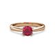 3 - Alaya Signature 6.00 mm Round Ruby 8 Prong Solitaire Engagement Ring 