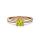 3 - Alaya Signature 6.00 mm Round Yellow Diamond 8 Prong Solitaire Engagement Ring 