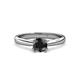 3 - Alaya Signature 6.00 mm Round Black Diamond 8 Prong Solitaire Engagement Ring 