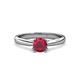 3 - Alaya Signature 6.00 mm Round Ruby 8 Prong Solitaire Engagement Ring 