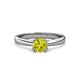 3 - Alaya Signature 6.00 mm Round Yellow Diamond 8 Prong Solitaire Engagement Ring 