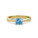 3 - Alaya Signature 6.50 mm Round Blue Topaz 8 Prong Solitaire Engagement Ring 