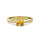 3 - Alaya Signature 6.50 mm Round Citrine 8 Prong Solitaire Engagement Ring 