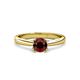 3 - Alaya Signature 6.50 mm Round Red Garnet 8 Prong Solitaire Engagement Ring 