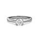 3 - Alaya Signature 6.00 mm Round White Sapphire 8 Prong Solitaire Engagement Ring 