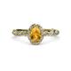 3 - Allene Signature Oval Cut Halo Engagement Ring 
