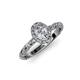 4 - Allene Signature Oval Cut Diamond Halo Engagement Ring 