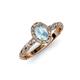 4 - Allene Signature Oval Cut Halo Engagement Ring 