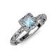 3 - Allene Signature Princess Cut Halo Engagement Ring 