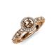 3 - Riona Signature Semi Mount Halo Engagement Ring 