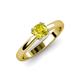 4 - Alaya Signature 6.00 mm Round Yellow Diamond 8 Prong Solitaire Engagement Ring 